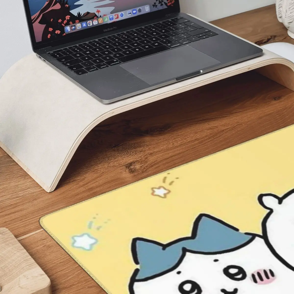 C-Chiikawas Alas Mouse Besar Alas Mouse Keyboard Komputer Alas Meja Laptop PC Gamer Alas Meja Aksesori Kantor