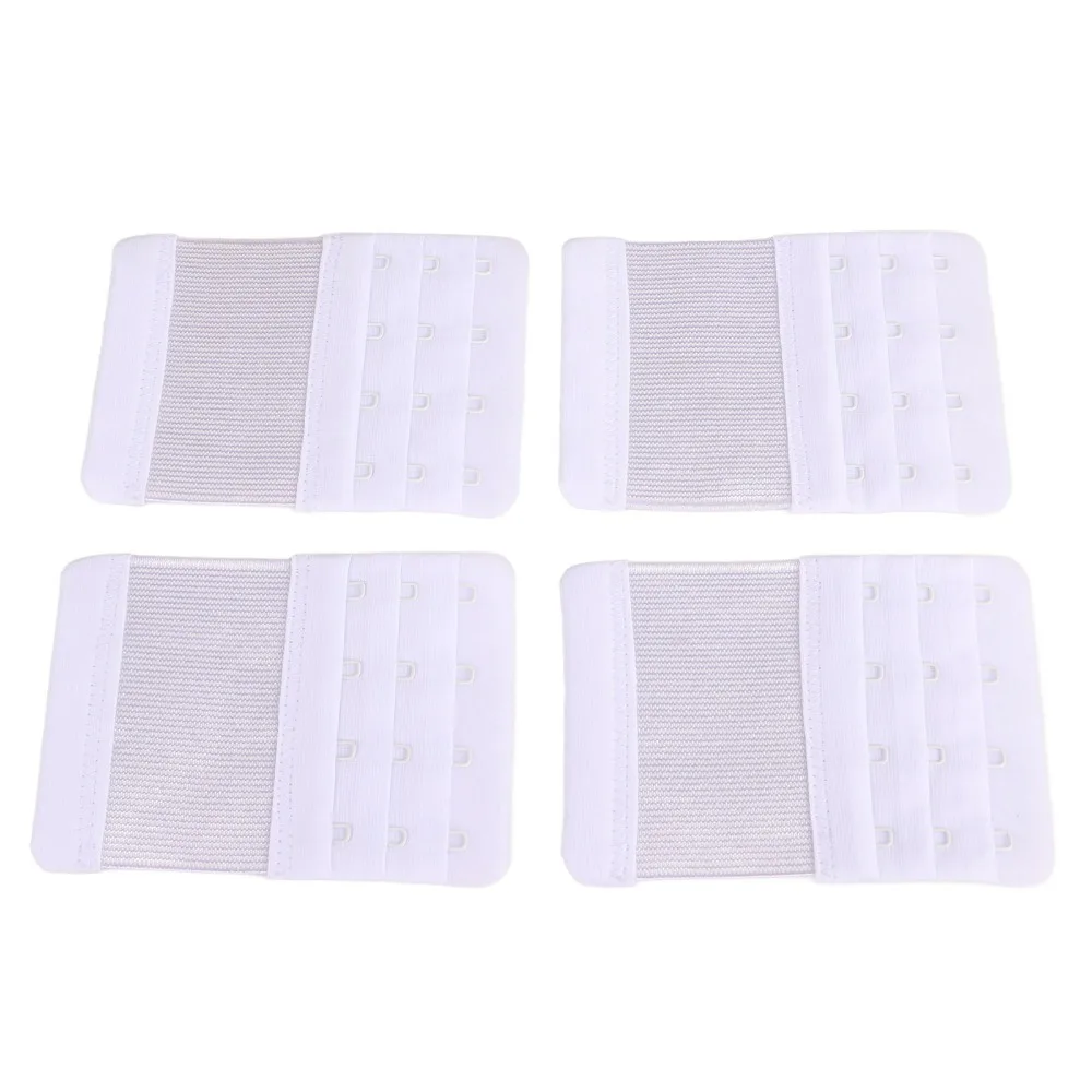 4pcs 4 Hooks Bra Extenders Adjustment Length Soft Material Bra Strap Extenders Stretchy Fabric Hook Extenders For Women