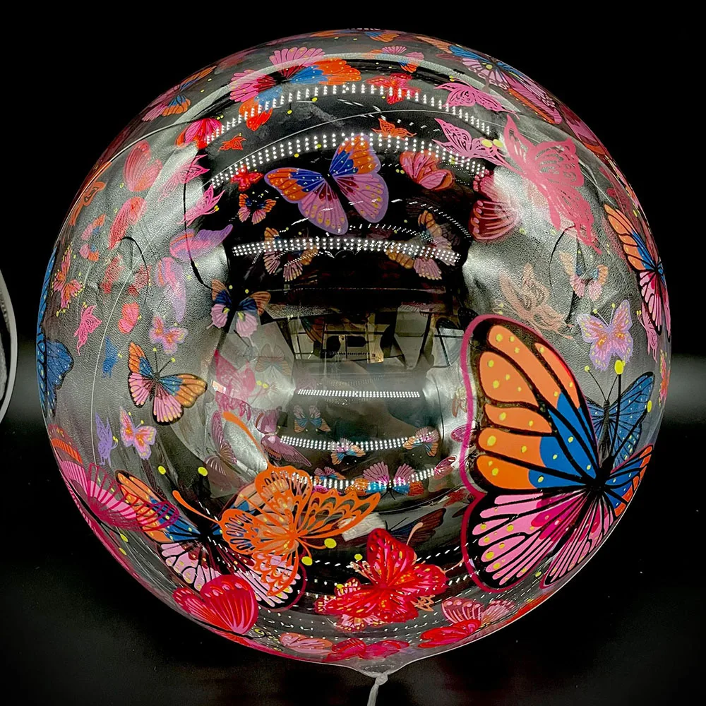 5-50 Stück bedruckte Bubble-Ballons, 20 Zoll, transparente Bobo-Ballons, Ballons mit verschiedenen Motiven für Hochzeits- und Geburtstagsfeiern – Detail 4