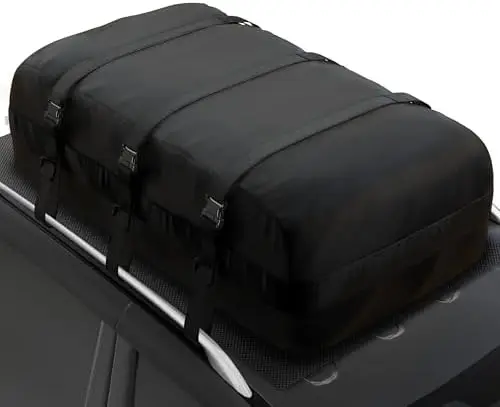 

iBirdie 15.3 куб. футов (46x34x17 дюймов) мягкий багажник на крышу — подходит для автомобилей с/без багажной платформы, водонепроницаемый, 1200D