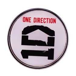 One-Direction Logo Symbol Music Musician Lapel Pins Backpack Jeans Enamel Brooch Pin Women Fashion Jewelry Gifts Cartoon Badges