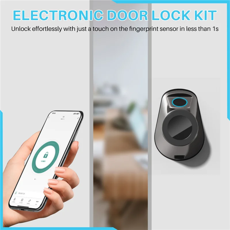 AB46-Electronic Door Lock For Tuya Intelligent Lock Keyless Entry Digital Door Lock Smart Deadbolt With Fingerprint