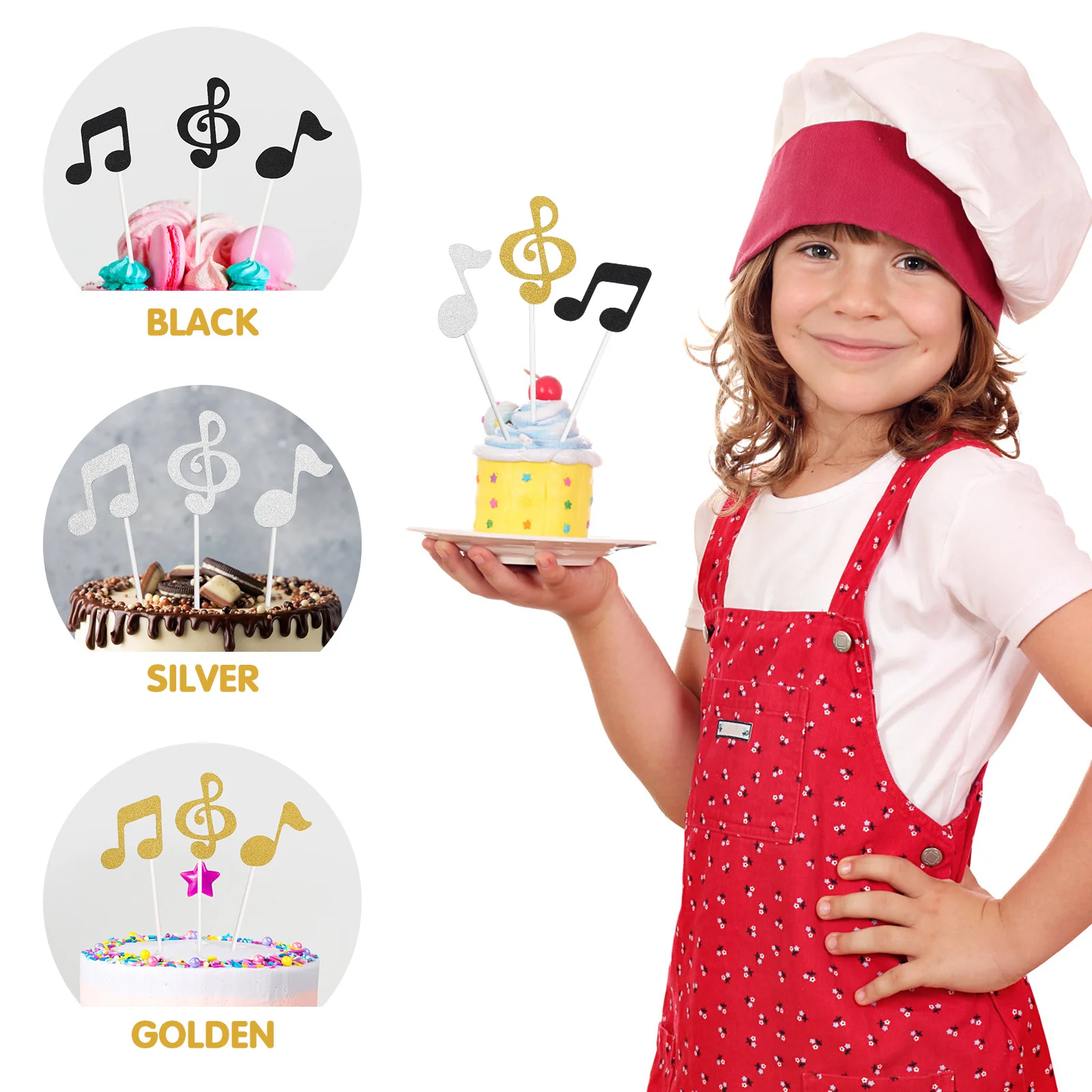 

18pcs Music Cake Cupcake Toppers Topper Cupcake Toppers For Birthday Wedding Party Festival Decoration Cake Decorations