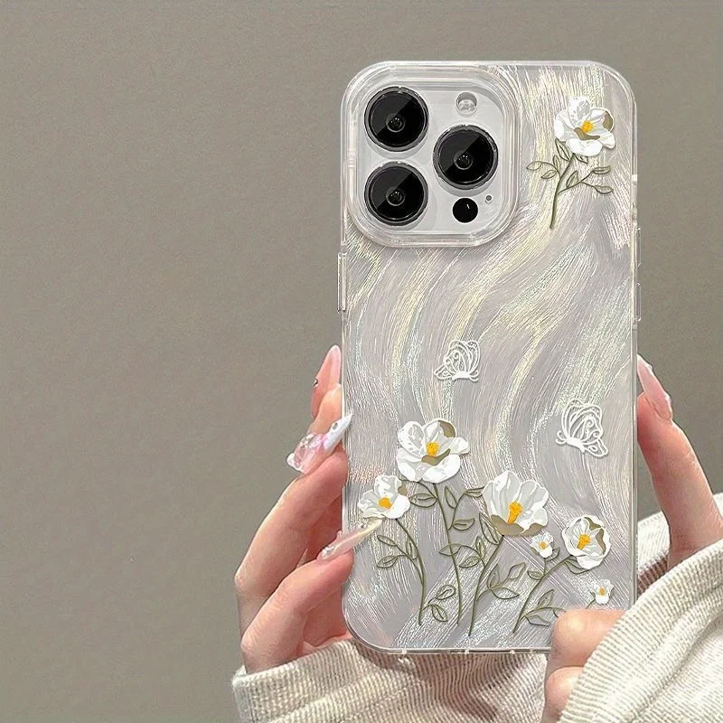 Luxury Fresh Floral Painted Phone Case For Samsung Galaxy S26 S25 S24 S23 S22 S21 Ultra FE Plus A16 A35 A56 A55 A54 A53 5G Cover