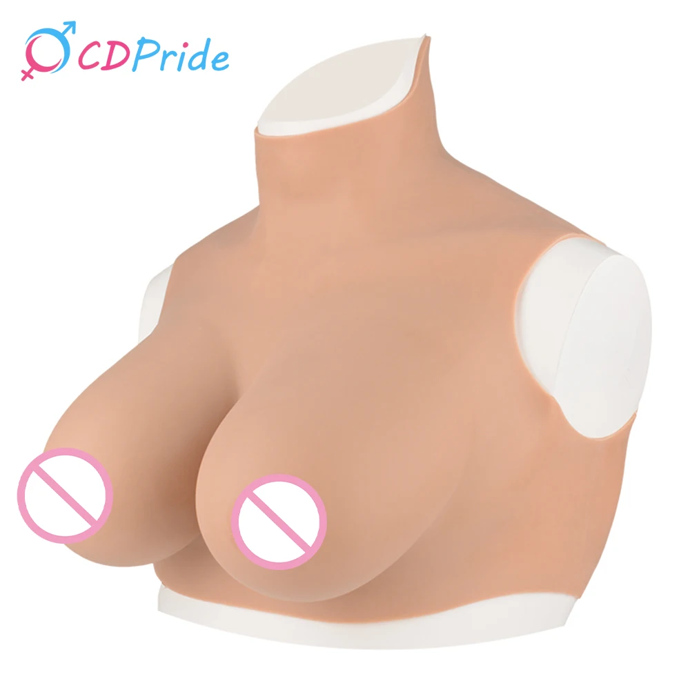 

CDPride 4TH GEN Fake Silicone Breast Forms Half Body Huge Boobs B/C/D/E/G Cup Transgender Drag Queen Shemale Crossdress for Men