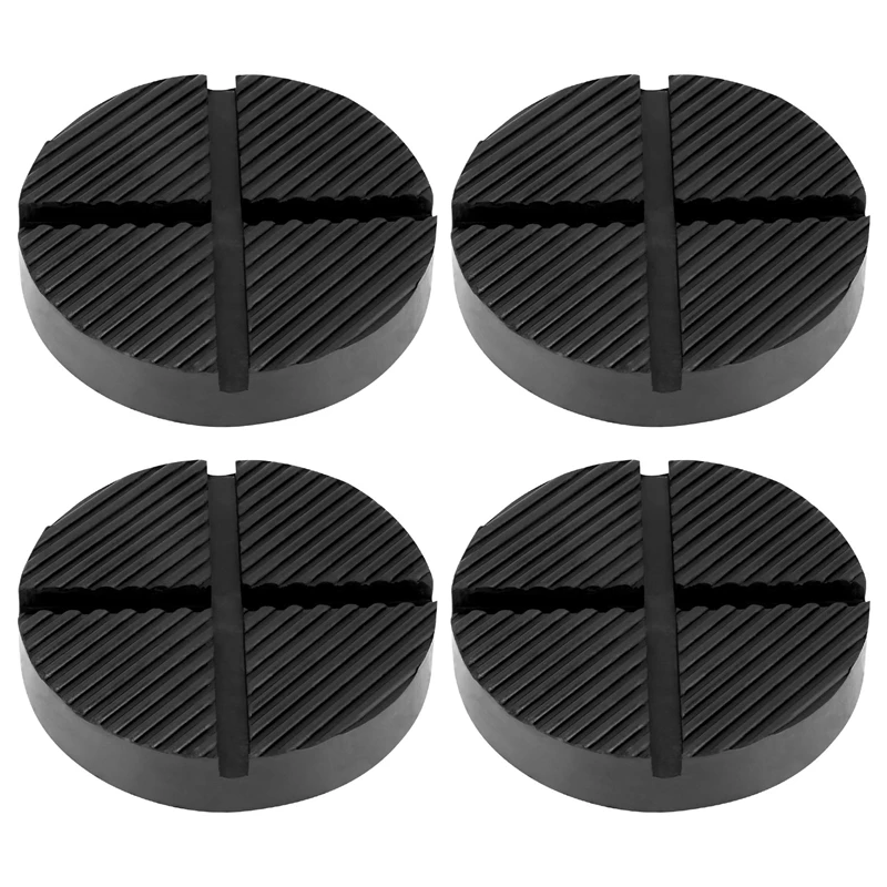 

Floor Jack Rubber Pad Universal Jack Adapter Pinch Weld Side Frame Rail Protector Puck/Pad (4 Pack)