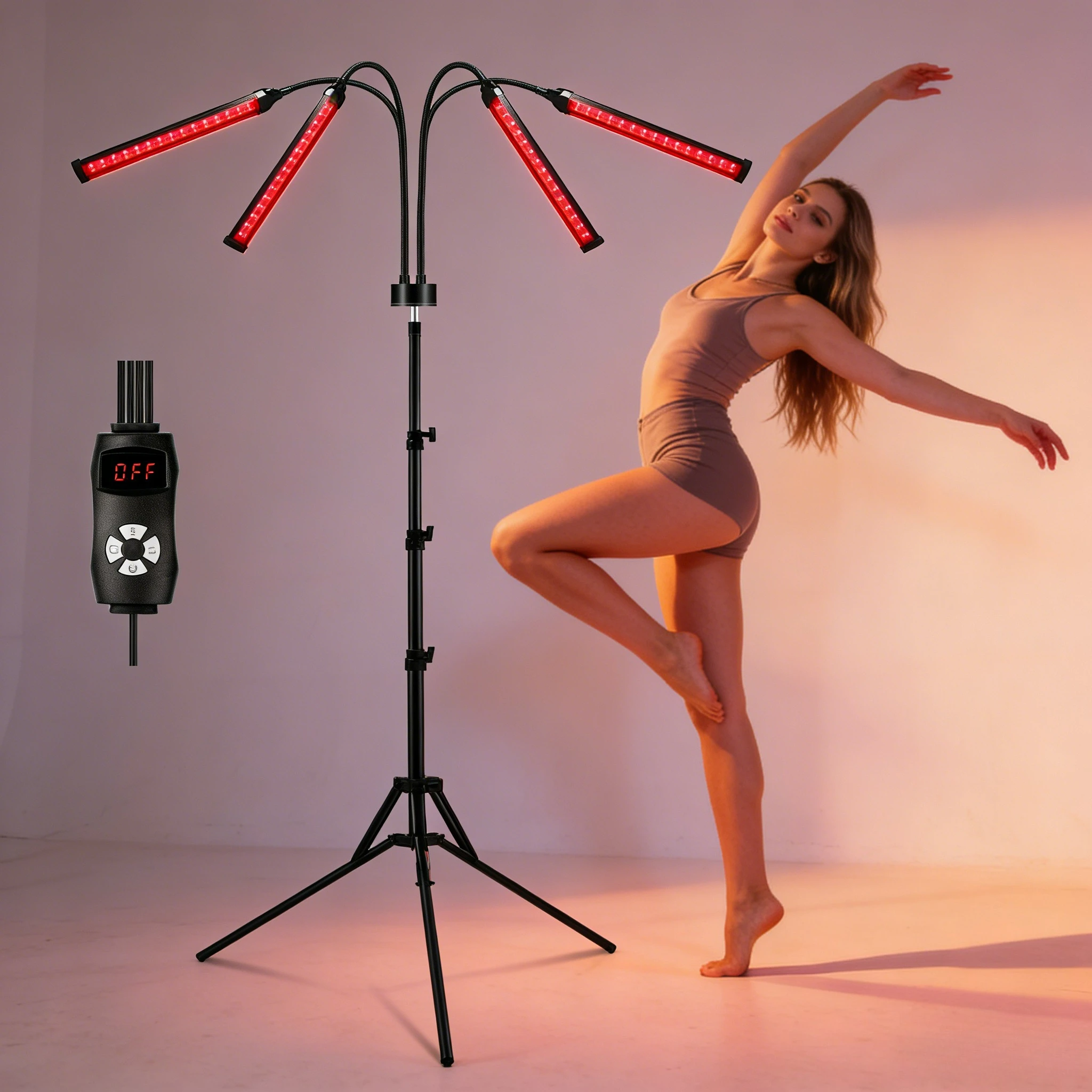 Advanced 180LEDs Infrared Light Lamp with Stand 660nm 850nm Deep Red Light Beauty & Personal Care Product for Face  Body