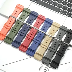 Resin Watchband For Casio MCW-200 Men's Strap AE1400 Replacement Band Stainless Steel Pin Buckle 20mm Wristband