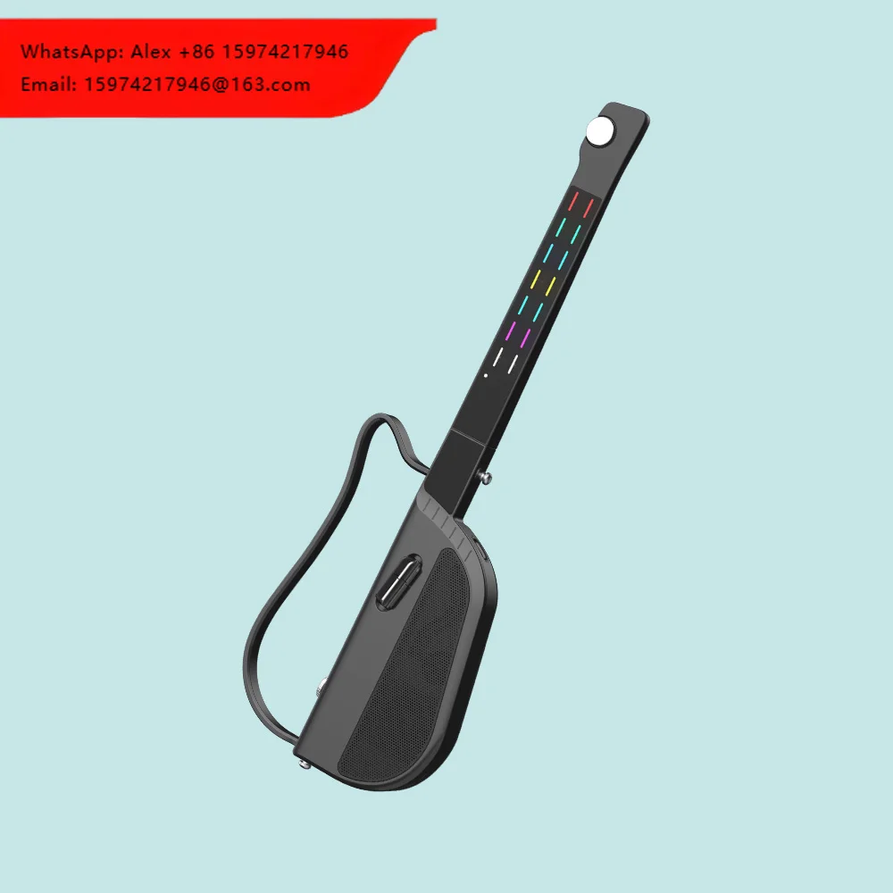Guitarra sin Cuerdas KONIX, con Acompañamiento de Acordes Automático, Estilo Punk Ciberpunk, Varios Colores, Popular en Línea, Hipster, OEM