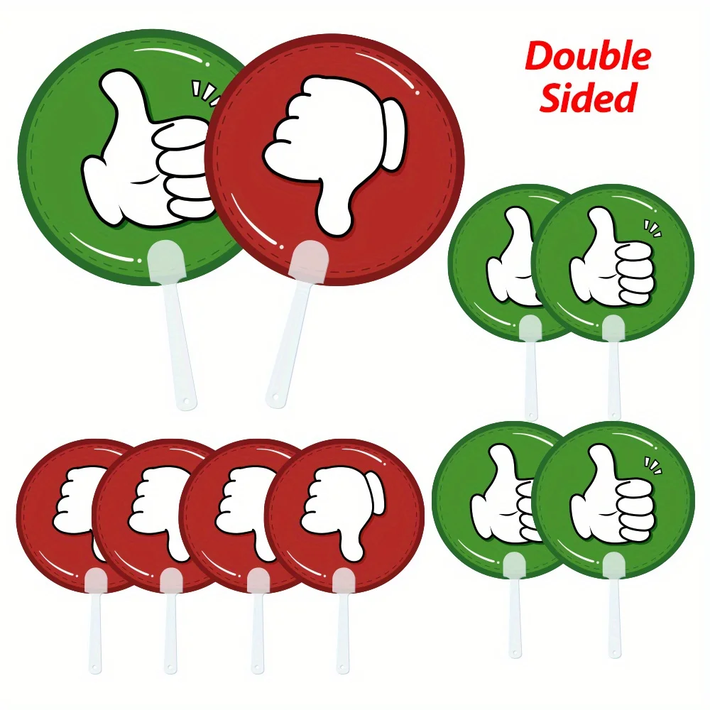 Double-Sided Thumbs Up & Thumbs Down Handheld Sign Paddle Classroom Interactive Activity Voting Paddles Teacher Supplies