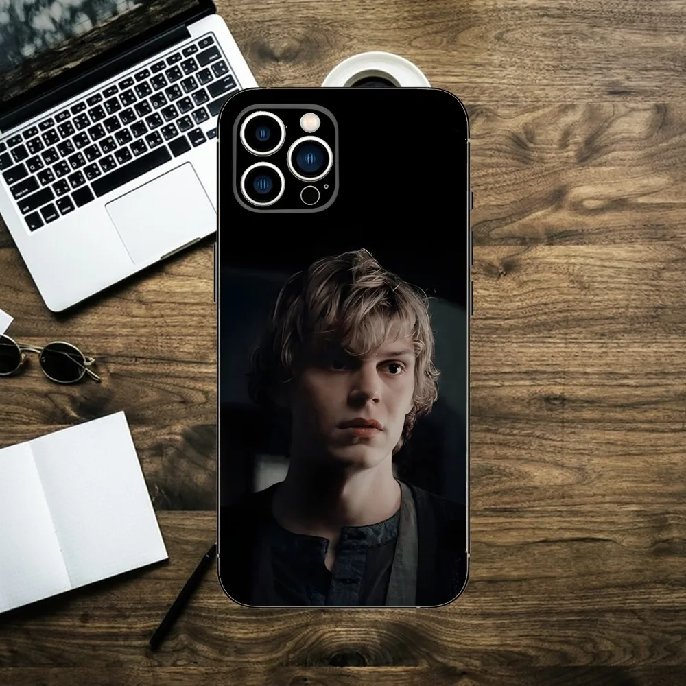 E-Evan Peters Phone Case Phone Case For Apple iPhone 15,14,13,12,11,XS,XR,X,8,7,Pro,Max,Plus,mini Silicone Black Cover