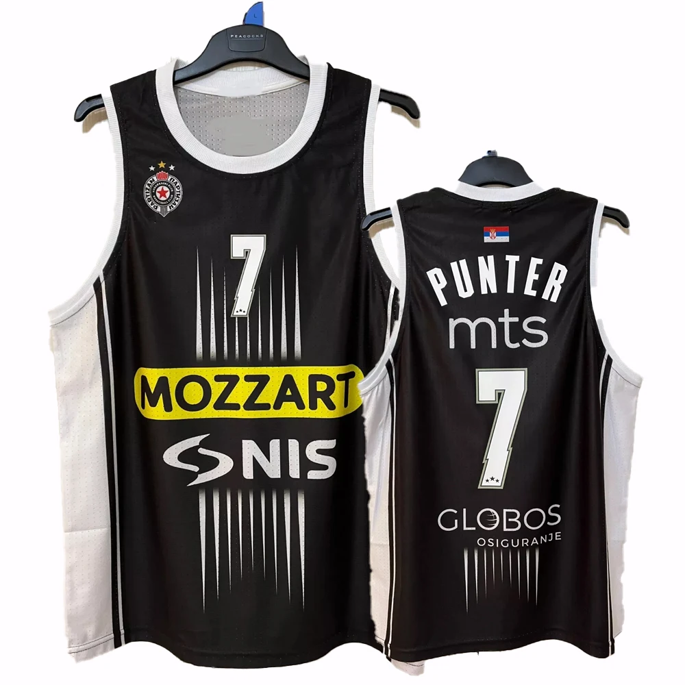 2024 New Arrivals Serbia Basketball Jerseys Partizan Belgrade Basketball Summer Basketball Sports Vest Fans Special Jersey Kit