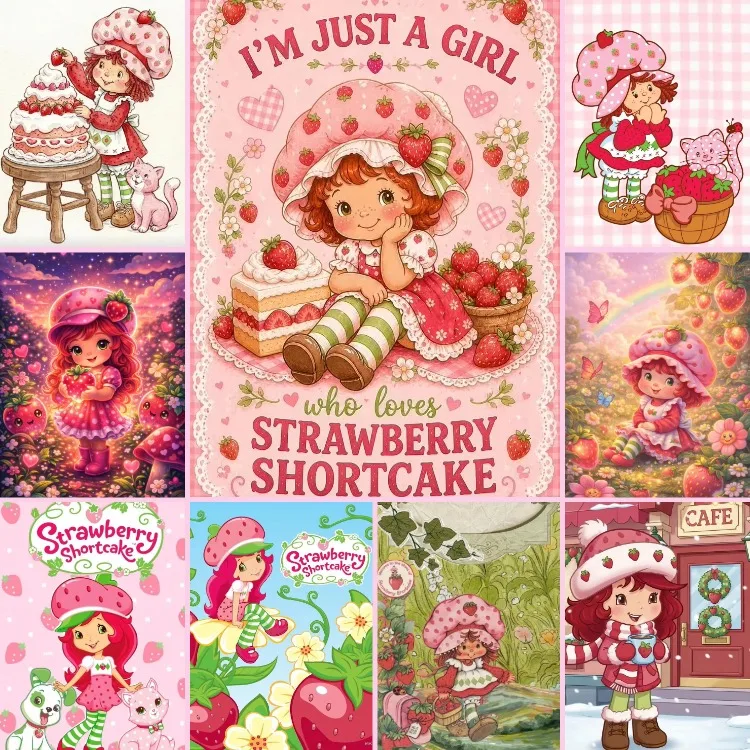 MINI 500 PCS Jigsaw Puzzle,Cute Strawberry Shortcake Puzzles, Perfect for DIY Creative Fun with Family,Gift ,teasing Toy