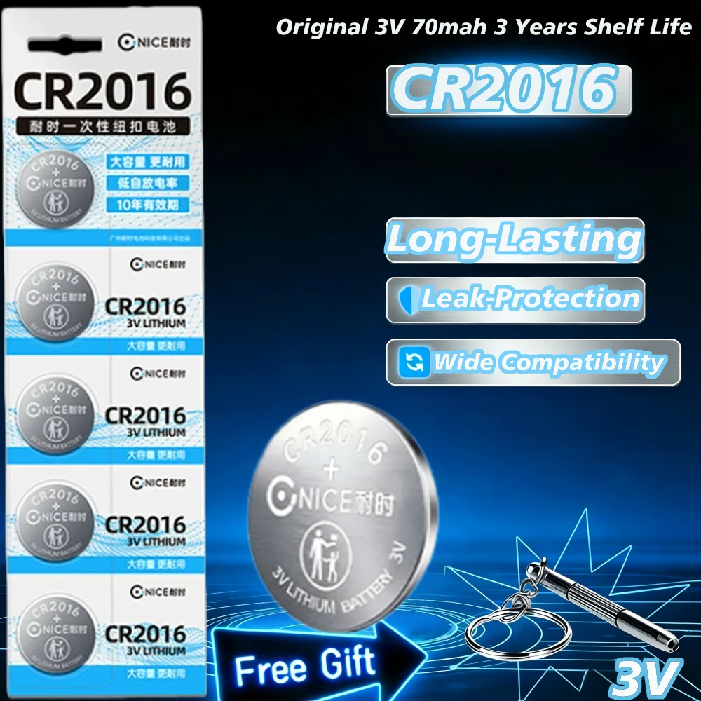 5-35Pcs CR2016 Coin Cells Batteries CR 2016 DL2016 BR2016 LM2016 ECR2016 3V 75mAh Lithium Button Battery For Watch Remote Key