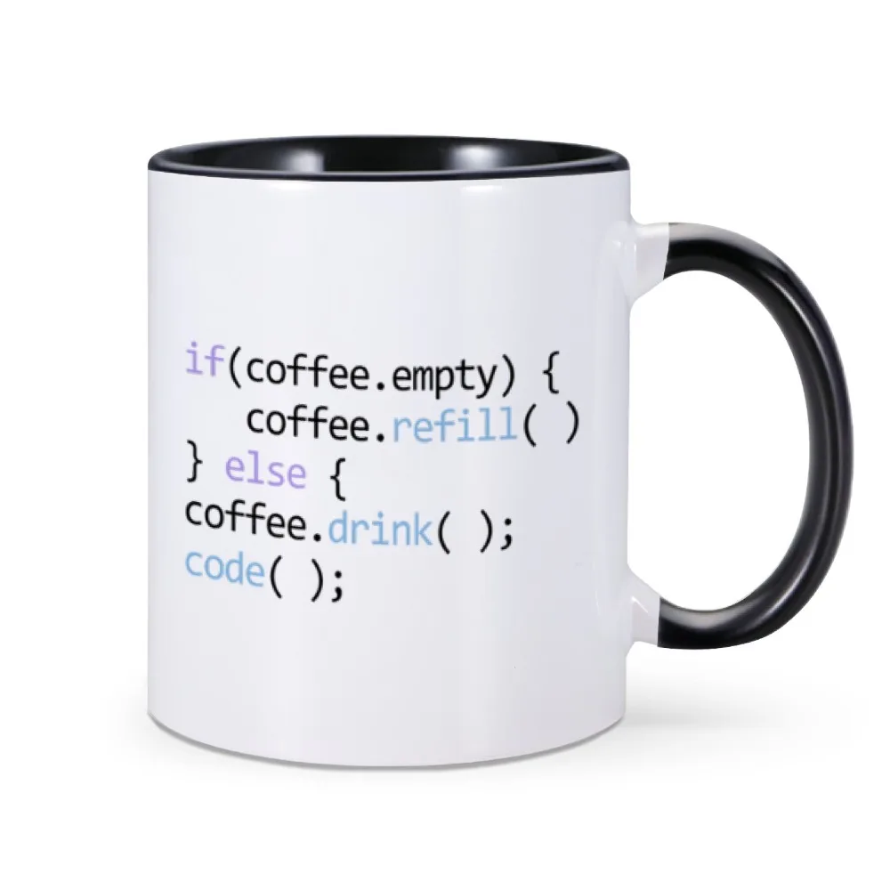 Coffee Code Program Mug Gift for Programmers IT Staff Coffee Mug Ceramic Cup 11oz Home Office Drinkware Birthday Milk Tea Cup