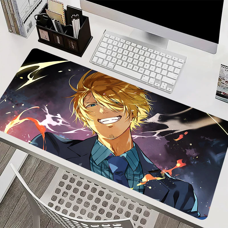 

Mouse Pad PC Accessories Keyboard Pad Office Desk Mat One Piece Sanji Anti Slip Mousepad Rubber Tablet Pad Gaming Extended Pad