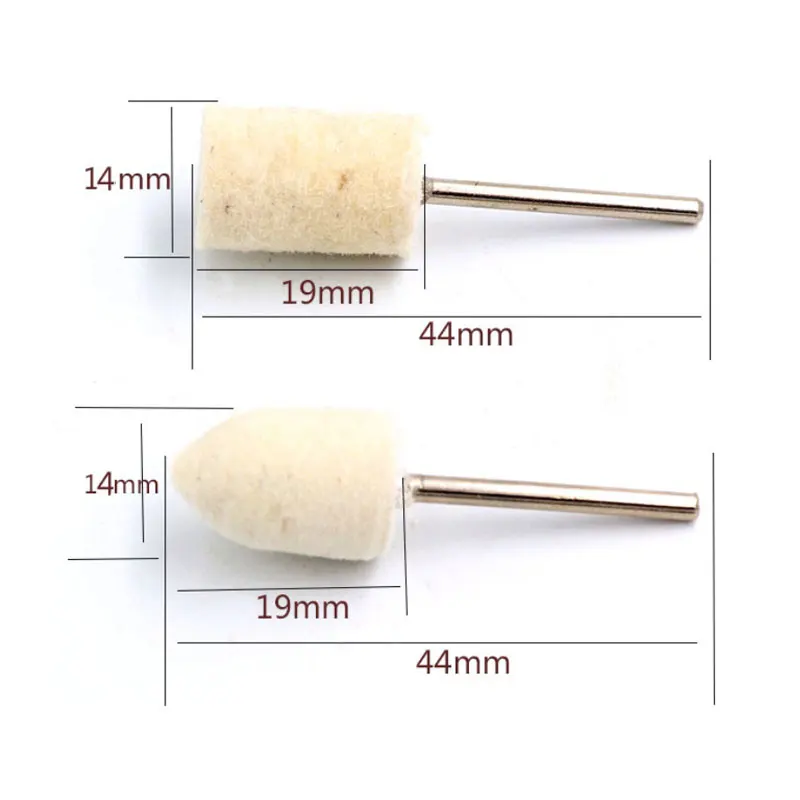 10 개 불규칙한 표면 울 펠트 장착 팁, 미세 연마