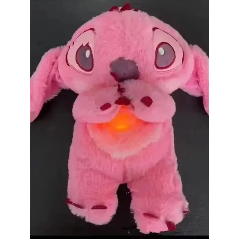 Disney Breathe Led Musica Peluche Bambola AuthenticStitch Orecchie Può Spostare.Action Figure Lilo Stitch DollBaby Dormire Accompagnare Giocattolo