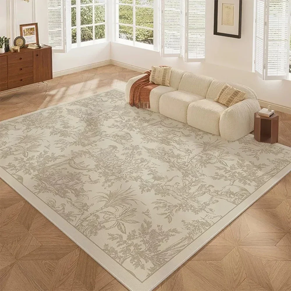 

VIKAMA Modern Scandinavian Floral Loop-Pile Carpet for Living Room Bedroom Kitchen Coffee Bar Home Decoration Indoor Floor Mat