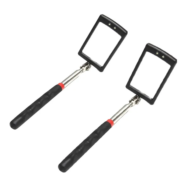 Car Telescoping Inspection Mirror Portable Endoscope with 2LED Light 360° Auto Chassis Angle View Automotive Detection Tool