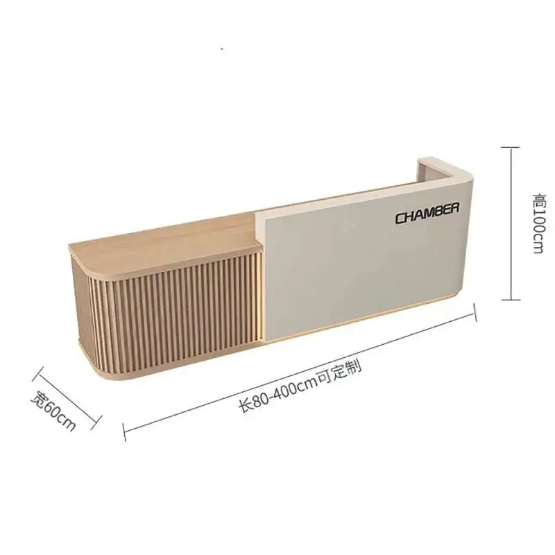 Beauty Salon Reception Desk European Classic Senior Design Simple Reception Counter Luxury Custom Empfangstheke Office Furniture