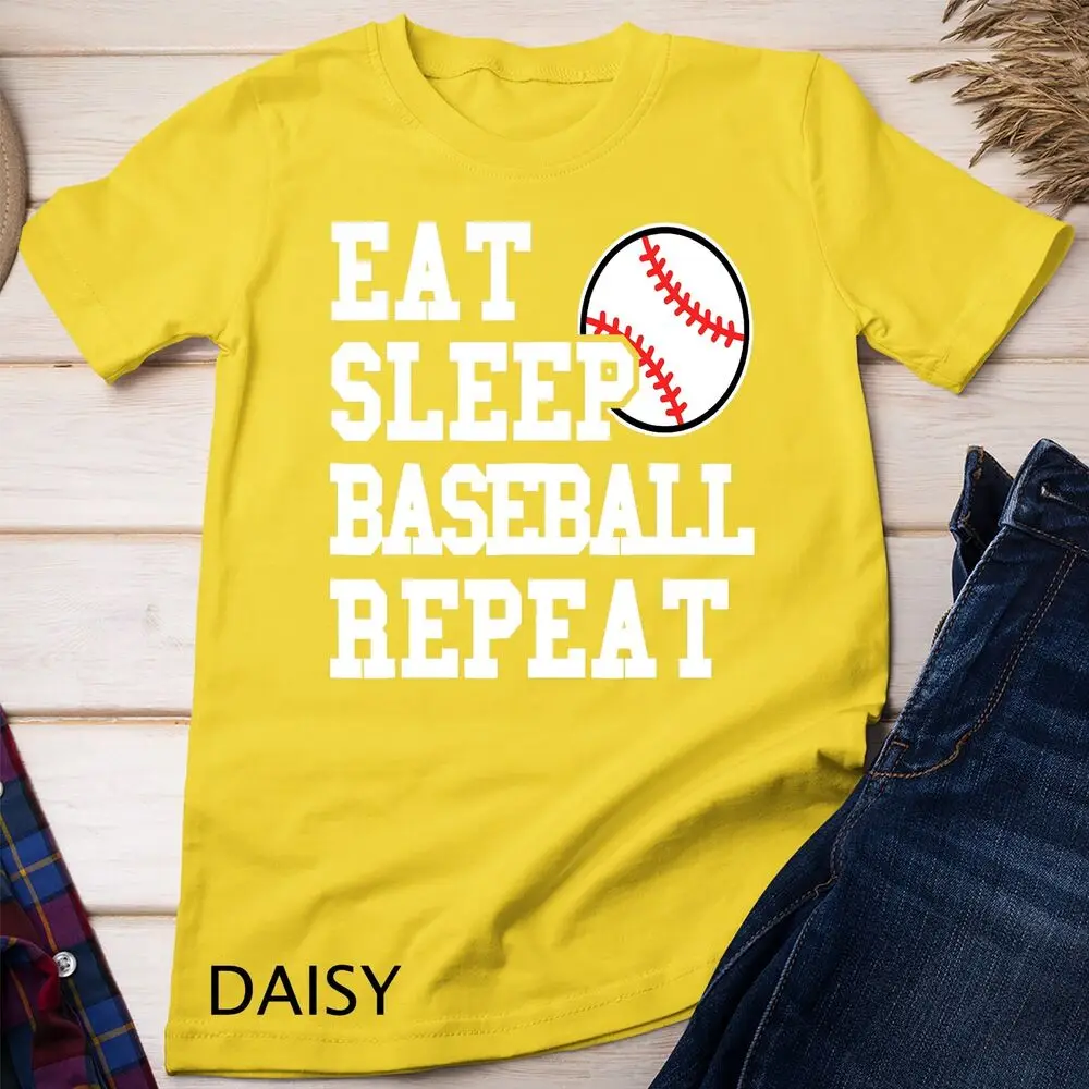 Eat Sleep Baseball Repeat Funny Baseball Player T-Shirt Unisex T-shirt