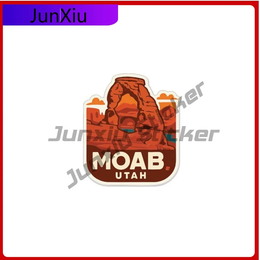 

Moab Utah Sticker Decorative Vinyl Die-cut Decal Scratch-proof Exterior City Skyline Landmark Design Decal For Car Funny Decor