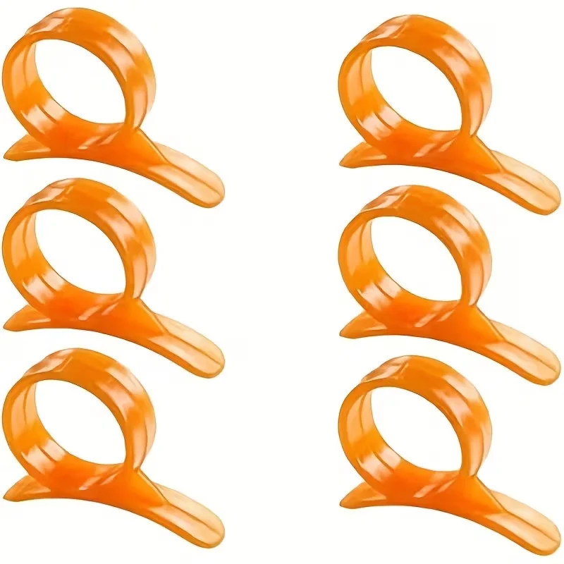 6pc Plastic Orange Peeler with Creative Cutter & Ring Handle for Lemon Grapefruit Fruit Veg Kitchen Tool