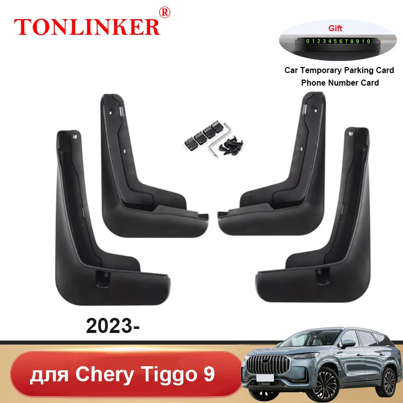 

TONLINKER Car Mudguard For Chery Tiggo 9 2023 SUV Mudguards Splash Guards Fender Auto Front Rear Mudflaps 4Pcs Car Accessories