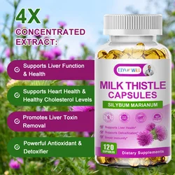 Organic Milk Thistle Extract 3000mg Capsules & Dandelion Silybum Marianum for Liver Health Supports Liver Function Non-GMO