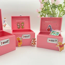 Stainless Steel Portable Safe, Cash Box, Money, Piggy Bank, Coin Storage, Code Lock, Children's Safe