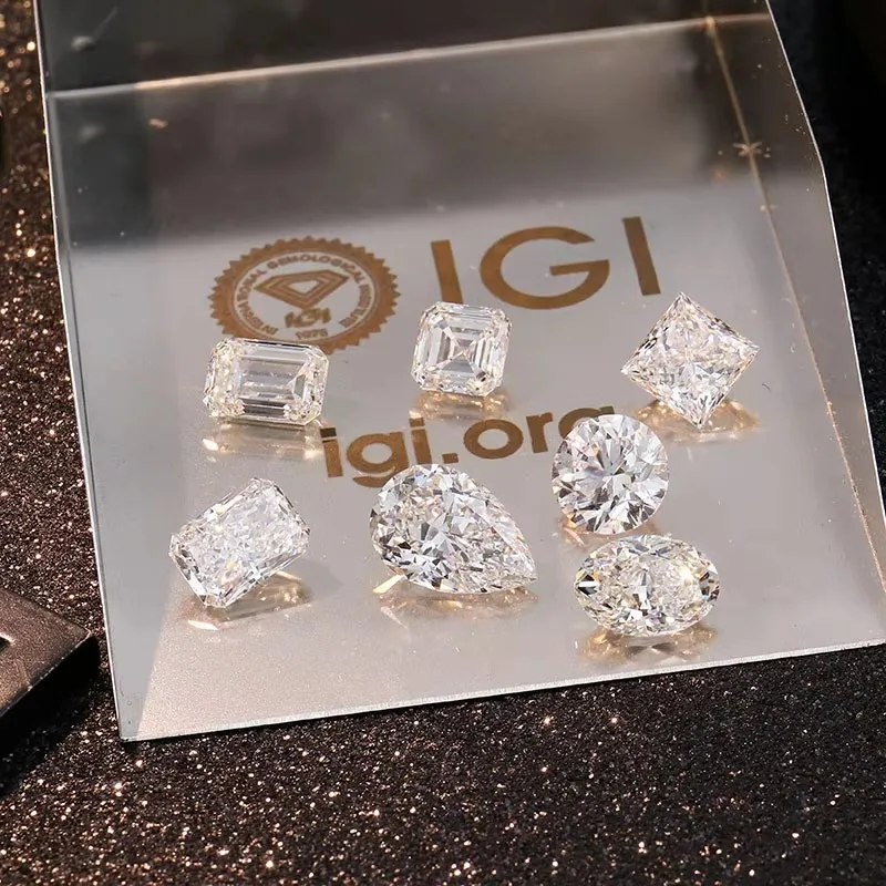 1ct 1.5ct 2ct 2.5ct 3ct Pear Shape Lab Grown Diamond CVD HPHT With IGI Certificate Diamonds Stone Wholesale