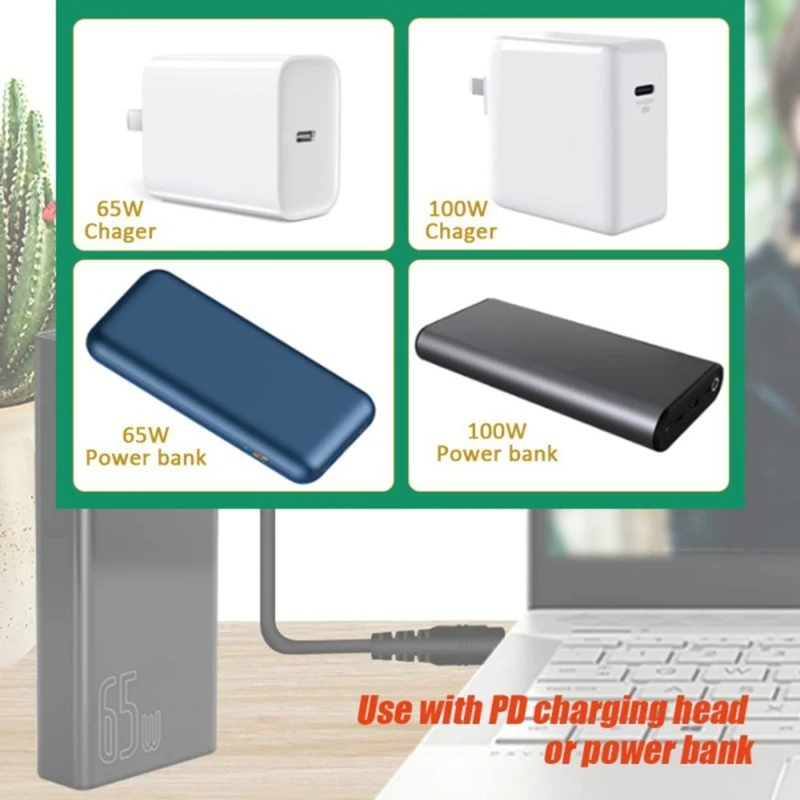 Cable adaptador corriente a 5,5x2,5 mm para carga computadora portátil 18-20 V