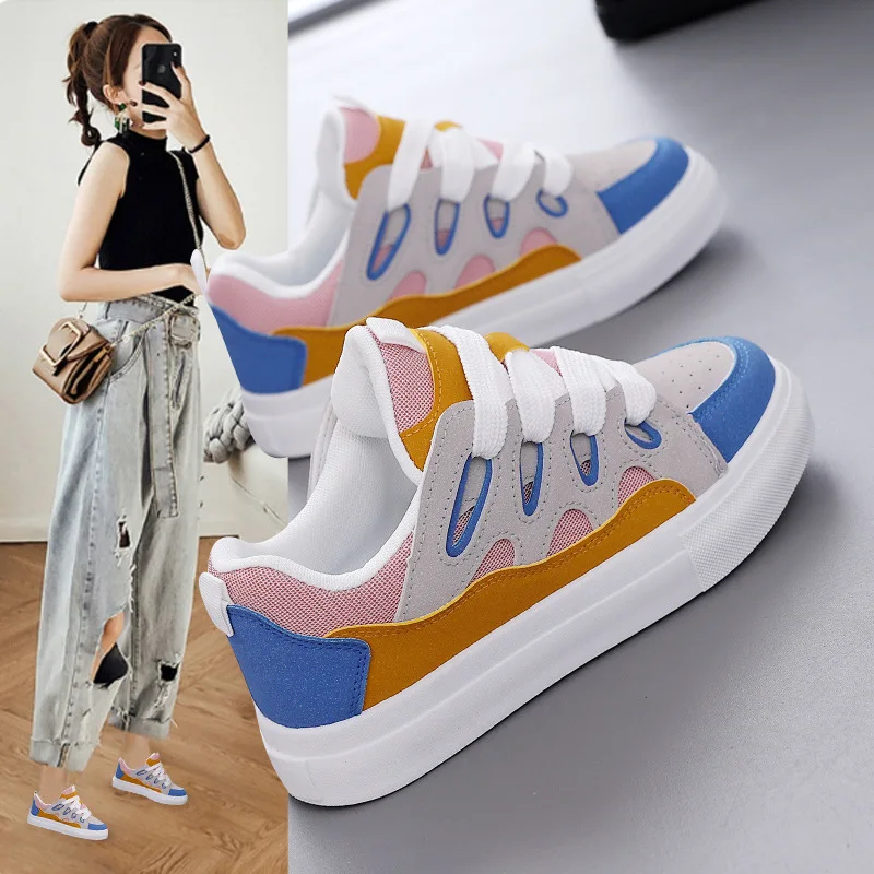 

Women Vulcanized Shoes Fashionable and Comfortable China-Chic Original Bread New Versatile Sports Fashion Board Shoes