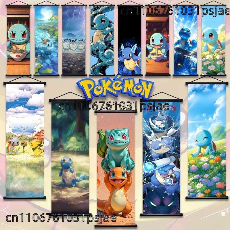 

Unique Squirtle Scroll Decor, High - Quality Fade - Resistant, Detailed Illust for Kids' Rooms, Squirtle - Themed Corners