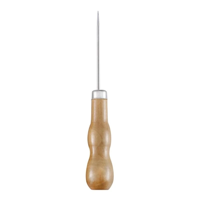 

Professional Sewing Tailors Awl Solid Wooden Handle for Sharp Tip Awl Cobbler Tools Scratch Awl for Leather Craft