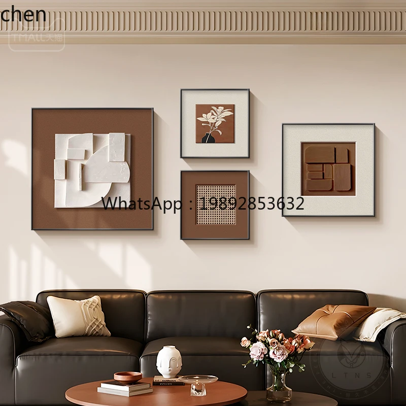 

Living Room Decorative Painting Abstract Three-Dimensional Sofa Background Wall Hanging Art Combination Mural