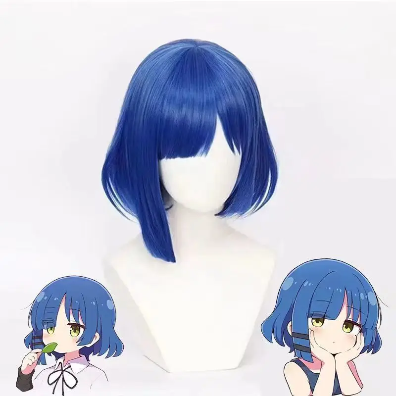 

Декоративный главный герой Одинокий рок Аниме Ямада КрутойкосПерука Синие короткие волосы легко стилек косплей