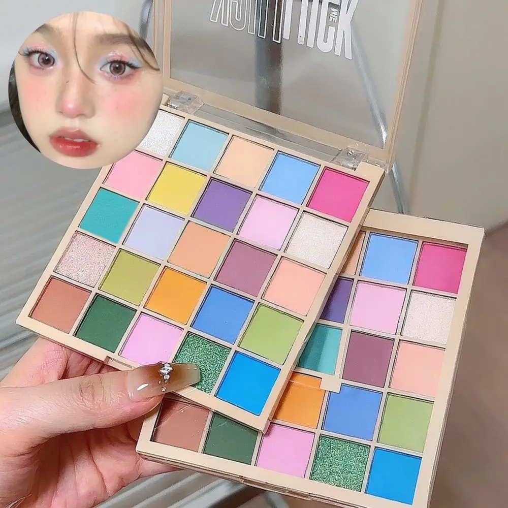 Macaron Matte Shimmer Eyeshadow Palette 25 Vibrant Colors Portable Makeup Palette For Daily Student Stage Performance Makeup