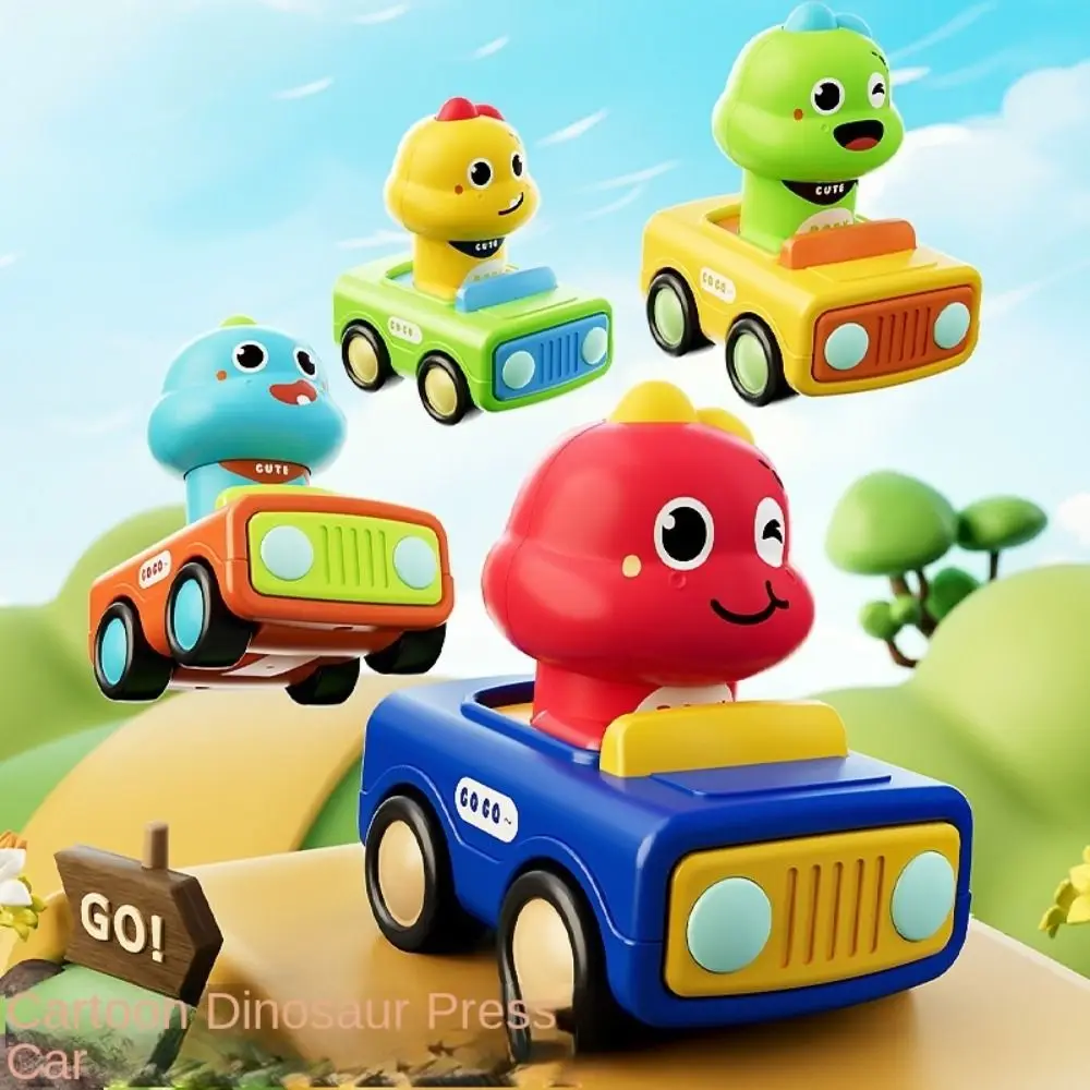 Cartoon Animal Cartoon Animal Toy Car Early Learning Educational Pull Back Vehicle Toys Mini Plastic