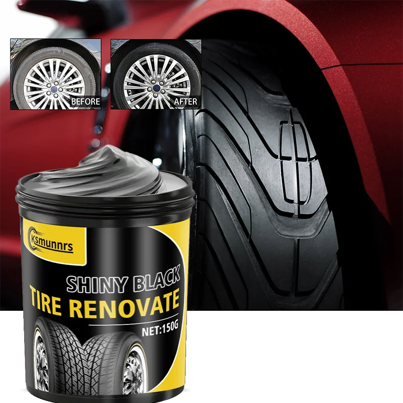 Car tire care paste, wheel rust cleaner, stain remover, retreading, shine enhancement, and tire coating. It can quickly improve