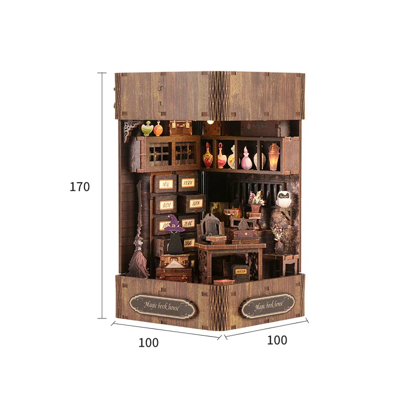ชุดตัวต่อไม้ 3 มิติ รูปทรงหนังสือ - ชุดบ้านจิ๋ว DIY ประกอบเอง ฉากจิ๋ว งานฝีมือสร้างสรรค์ข้ามพรมแดน