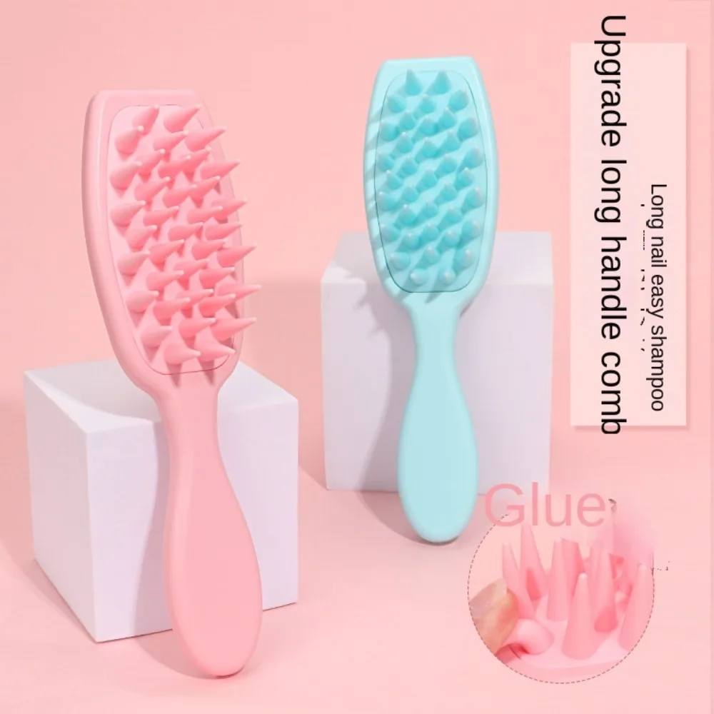 Soft Extended Handle Massage Comb Clean Scalp Reduce Hair Loss Beauty Hair Tool Reduce Fatigue Shower Brush Women