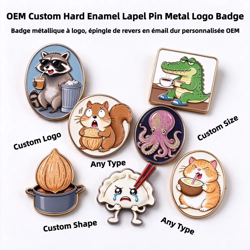 Personalized Custom Metal Epoxy Soft Hard Enamel Pin Custom Cartoon Souvenir Badge Cute Anime Zinc Alloy Metal Badge