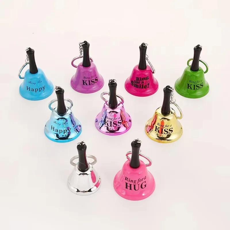 3.8 CM Mini Hand cranked Bell DIY Keychain Metal Bell Accessories Children's Early Education Call for Ringing Bell Fun Toys