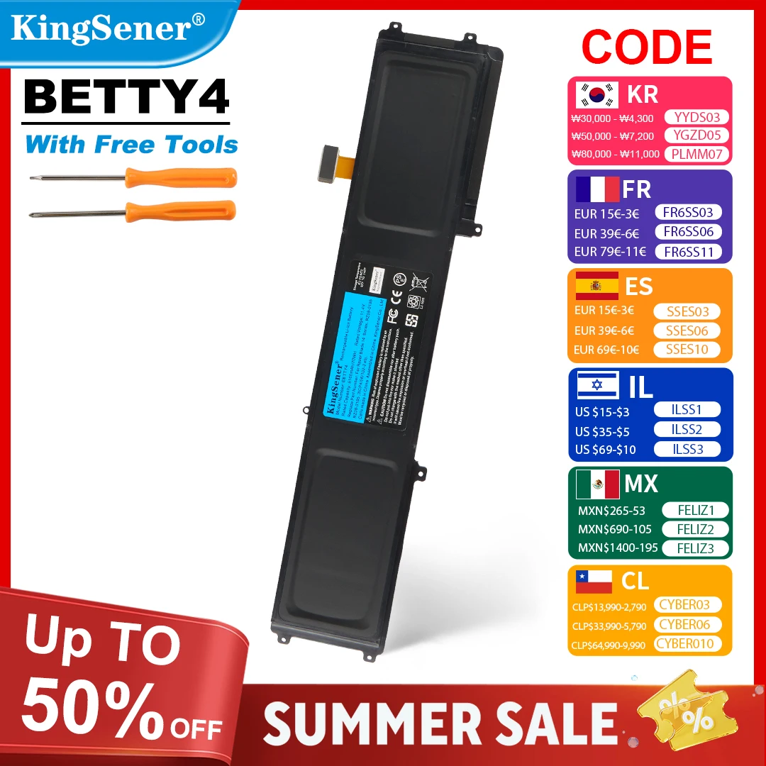 KingSener BETTY4 Laptop Battery for Razer Blade 2016 14\