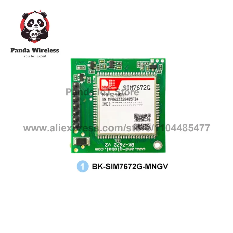 SIMCom BK-SIM7672G LTE Cat 1 Bis 4G Development Board with Global Bands Optional GPS GNSS Nano/Push-Push SIM Slot USB UART