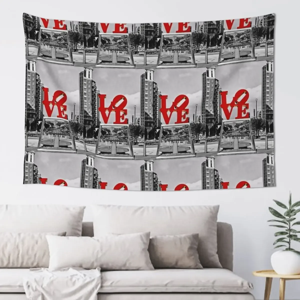 

City Of Brotherly LOVE Tapestry Wall Hanging Wall Aesthetic Room Decor Wall Art Tapestry