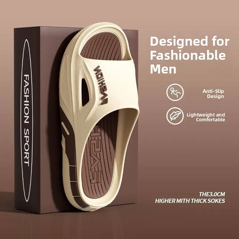 

Men's Thi Bot Slippers Home Wear Outdoor Anti-Slip Faion Brand Couple's ular Model Luxury Hair EVA Material