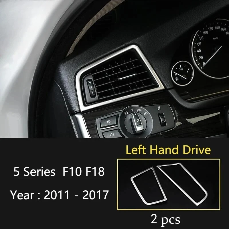 

Stainless Steel Air Vent Trim For BMW 5 Series F10 F11 2011-2017 Center Side Dashboard Outlet Cover Frame